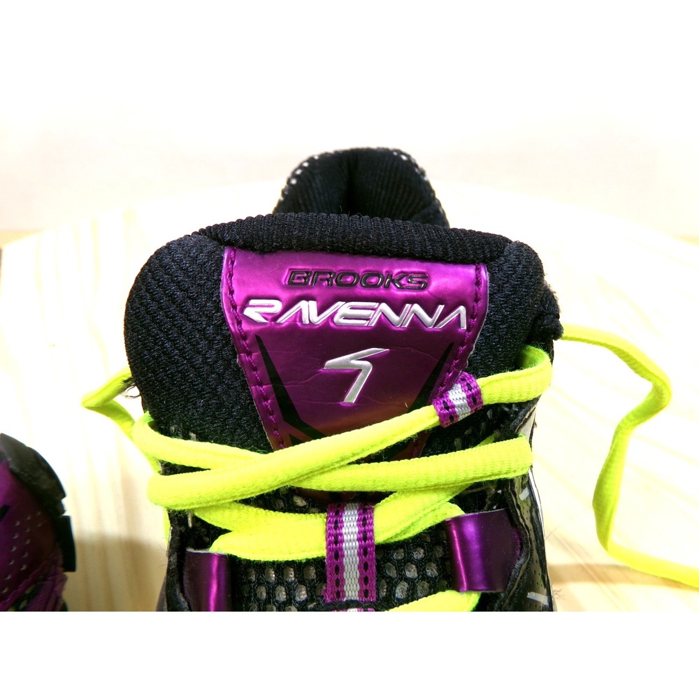 Brooks Ravena 4 Running Shoes Sneakers Womens Black Purple Green Size 9.5 B - Picture 8 of 9
